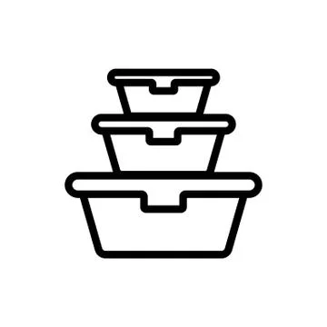 Lunchbox icon vector. Isolated contour symbol illustration 库存插图