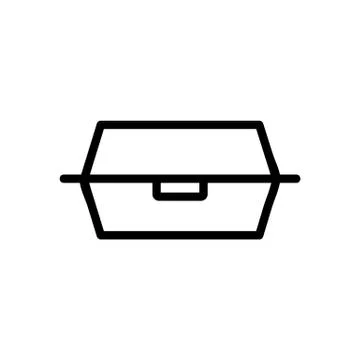 Lunchbox icon vector. Isolated contour symbol illustration Stock Illustration