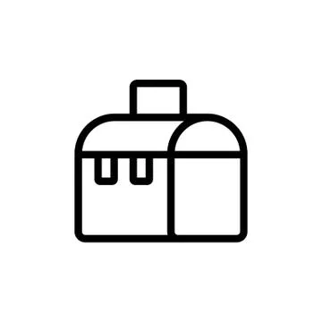 Lunchbox icon vector. Isolated contour symbol illustration Illustration