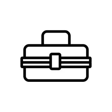 Lunchbox icon vector. Isolated contour symbol illustration 库存插图