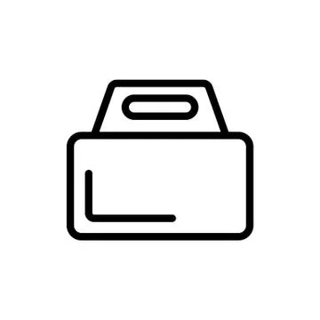 Lunchbox icon vector. Isolated contour symbol illustration 스톡 일러스트