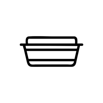 Lunchbox icon vector. Isolated contour symbol illustration Illustration
