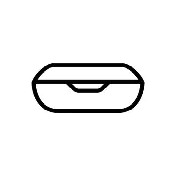 Lunchbox icon vector. Isolated contour symbol illustration Иллюстрация