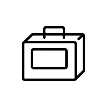 Lunchbox icon vector. Isolated contour symbol illustration 스톡 일러스트