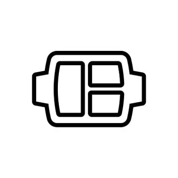 Lunchbox icon vector. Isolated contour symbol illustration 스톡 일러스트