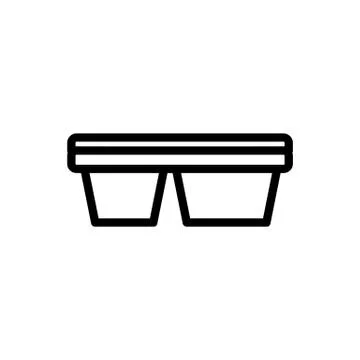 Lunchbox icon vector. Isolated contour symbol illustration 스톡 일러스트