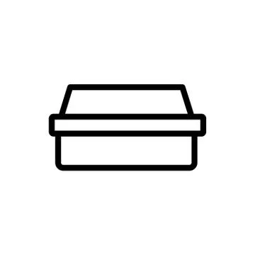 Lunchbox icon vector. Isolated contour symbol illustration 스톡 일러스트