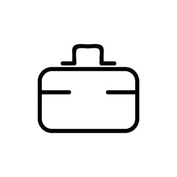 Lunchbox icon vector. Isolated contour symbol illustration 스톡 일러스트