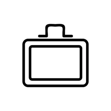 Lunchbox icon vector. Isolated contour symbol illustration Иллюстрация