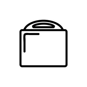 Lunchbox icon vector. Isolated contour symbol illustration 스톡 일러스트