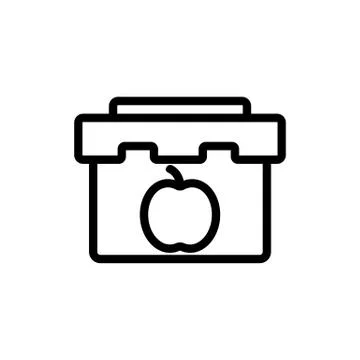 Lunchbox icon vector. Isolated contour symbol illustration 库存插图