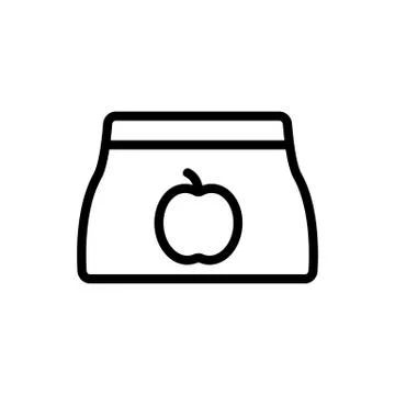 Lunchbox icon vector. Isolated contour symbol illustration 스톡 일러스트