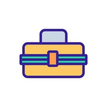 Lunchbox icon vector. Isolated contour symbol illustration 스톡 일러스트