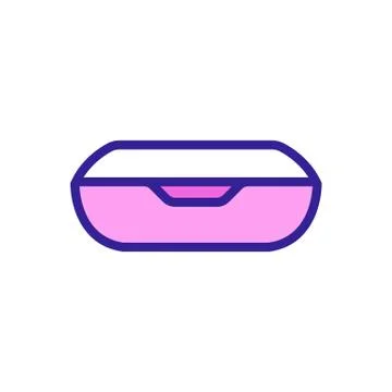 Lunchbox icon vector. Isolated contour symbol illustration 스톡 일러스트