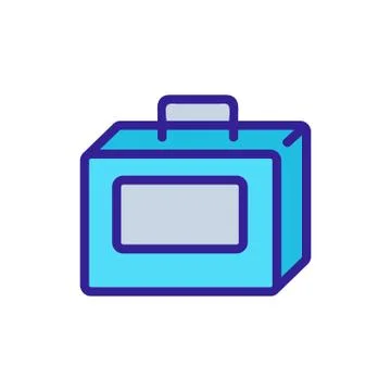 Lunchbox icon vector. Isolated contour symbol illustration 스톡 일러스트