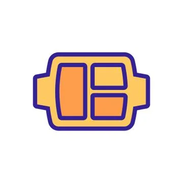 Lunchbox icon vector. Isolated contour symbol illustration Stock Illustration