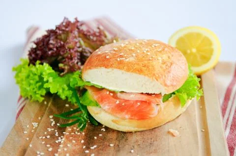 Lunchtime burger Stock Photos
