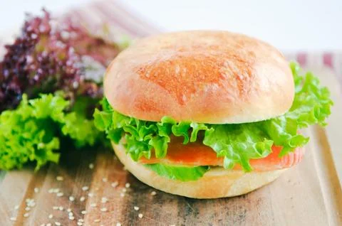 Lunchtime burger Stock Photos