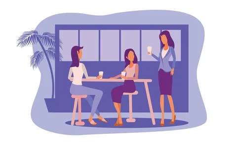 Lunchtime in the office Illustrazione stock