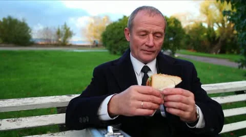 Lunchtime in Park Stock Footage 12450031