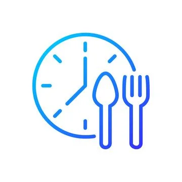 Lunchtime pixel perfect gradient linear vector icon Stock-Illustration