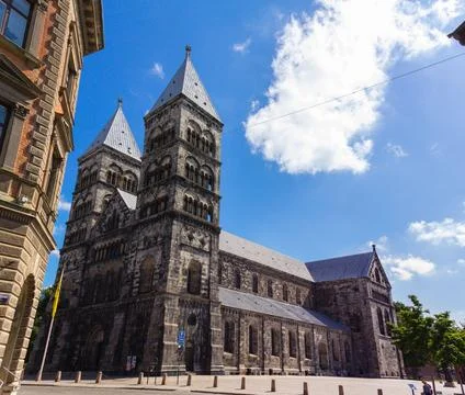 Lund Cathedral steeples Stock Photos
