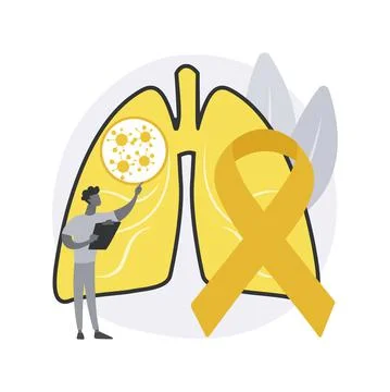 Lung cancer abstract concept vector illustration. Stock Illustration