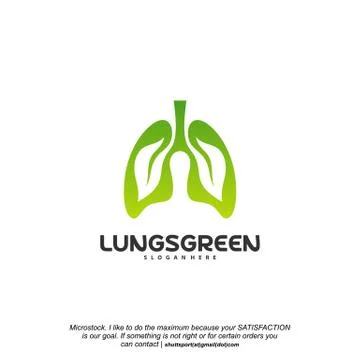 Lung care logo designs vector, Nature Lungs logo concept vector, Lungs Health Stock Illustration