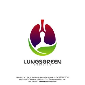 Lung care logo designs vector, Nature Lungs logo concept vector, Lungs Health Stock Illustration