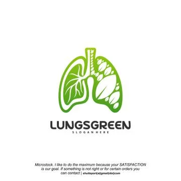 Lung care logo designs vector, Nature Lungs logo concept vector, Lungs Health Stock Illustration