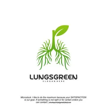 Lung care logo designs vector, Nature Lungs logo concept vector, Lungs Health Stock Illustration