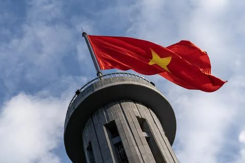 Lung Cu Flagpole Stock Photos