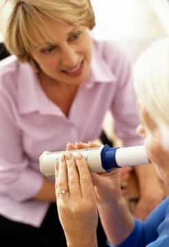 Lung function test Stock Photos