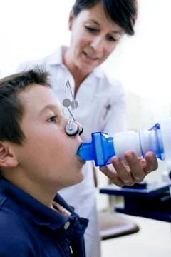 Lung function test Stock Photos