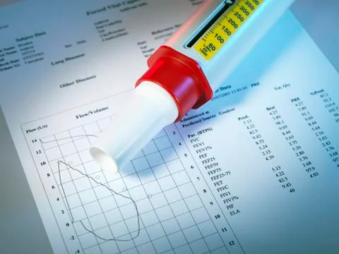 Lung function test Stock Photos
