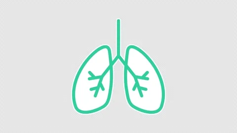 Lung icon Vídeo Stock 335512340