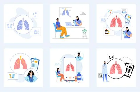 Lung logo concept Stock Illustration