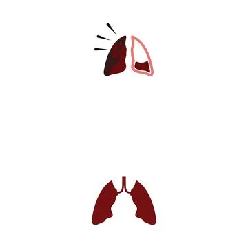 Lung Logo Template vector symbol Illustrazione stock
