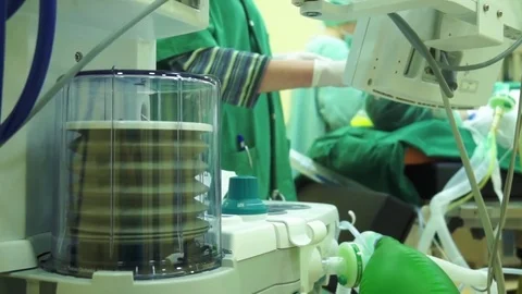 Lung machine during surgery Stock Footage 85193543