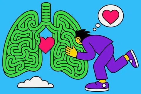 Lung Maze of Love Stock Illustration