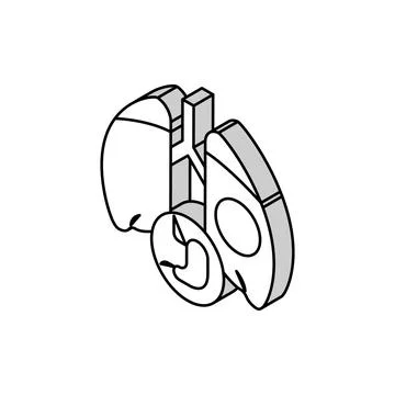 Lung or breathing problems isometric icon vector illustration Stock Illustration