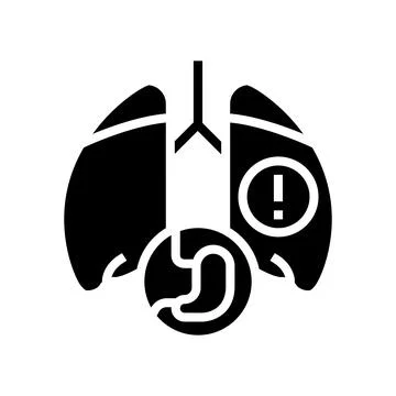 Lung or breathing problems line icon vector illustration Stock Illustration