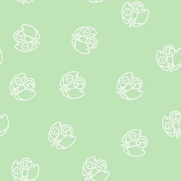 Lung or breathing problems line seamless pattern Stock Illustration