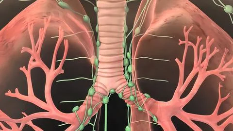 Lung organs located in the thoracic cavity of the thorax Stock Illustration