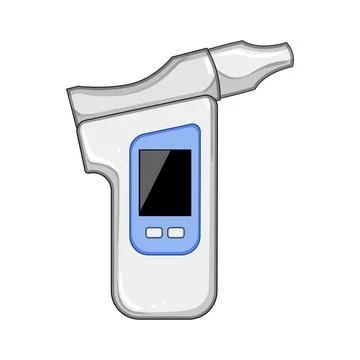 Lung spirometer cartoon vector illustration Stock Illustration
