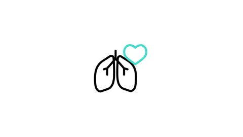 Lungs Animated Icon Stock Footage 320234151