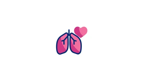 Lungs Animated Icon Stock Footage 320343253
