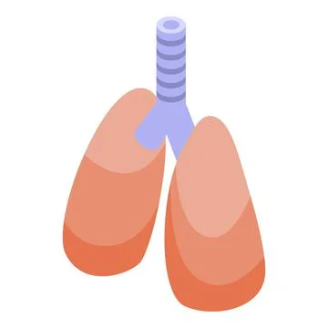 Lungs bioprinting icon isometric vector. Medical science Illustrazione stock