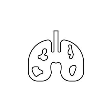 Lungs' cancer icon. Elements of human deaths icon. Premium quality graphic Illustrazione stock