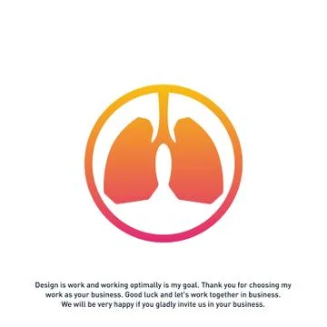 Lungs Care Logo Template Design Vector, Lungs health Design Concept,Creative, Stock Illustration